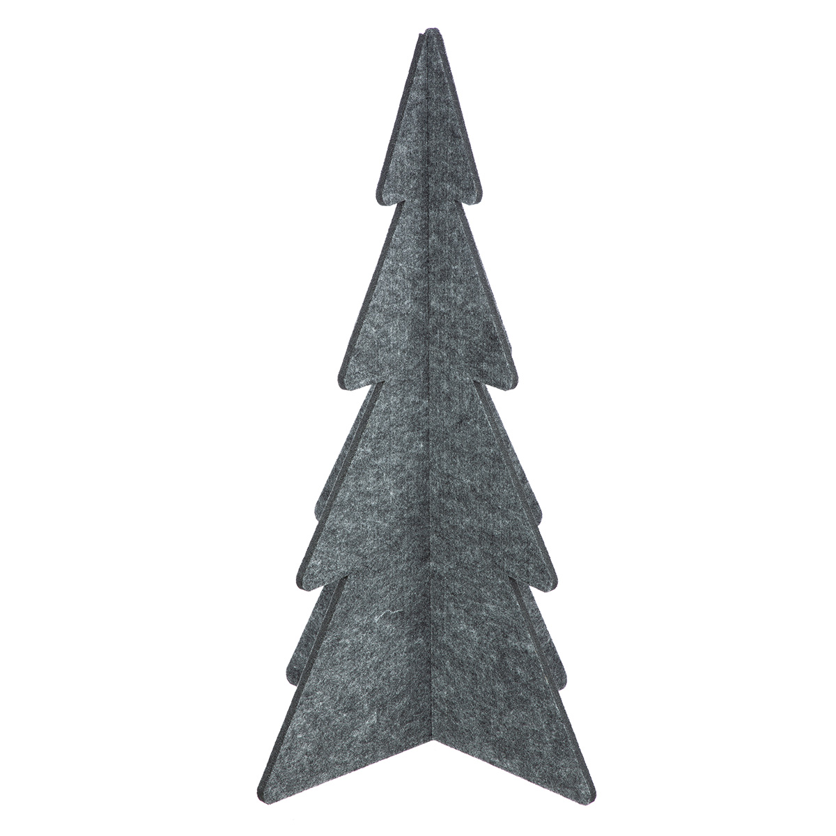 Deko Aufsteller Standrelief "Albero" Tannenbaum Filz dunkelgrau 60cm Weihnachtsbaum, Kunststoff, Dekoration, Velvet-Optik, Deko-Baum