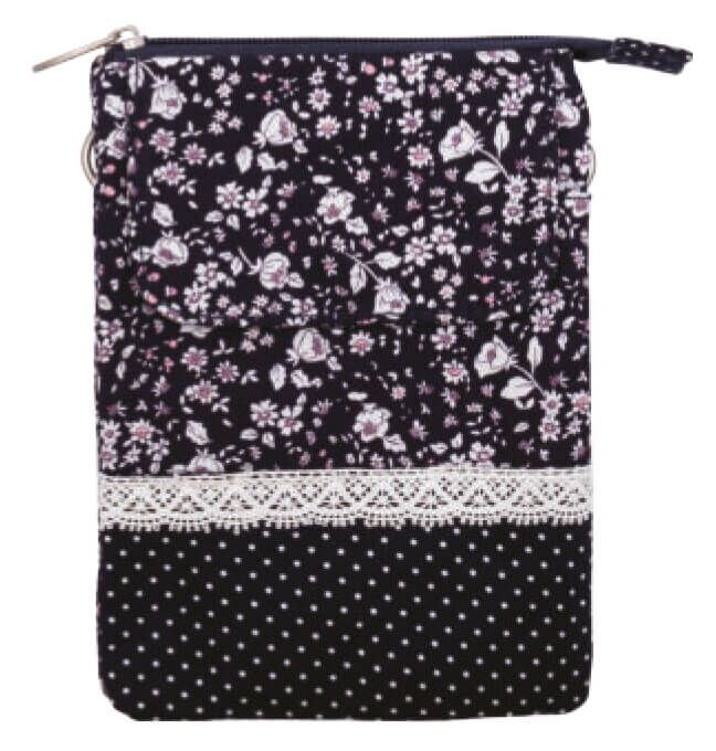 Patchwork Handtasche Umhängetasche (Navy Rose 094)