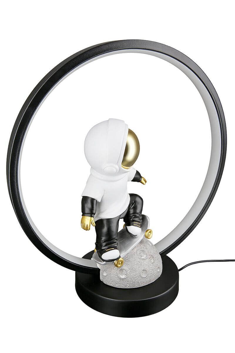 Dekolampe Apollo Ring USB grau/schwarz 33cm