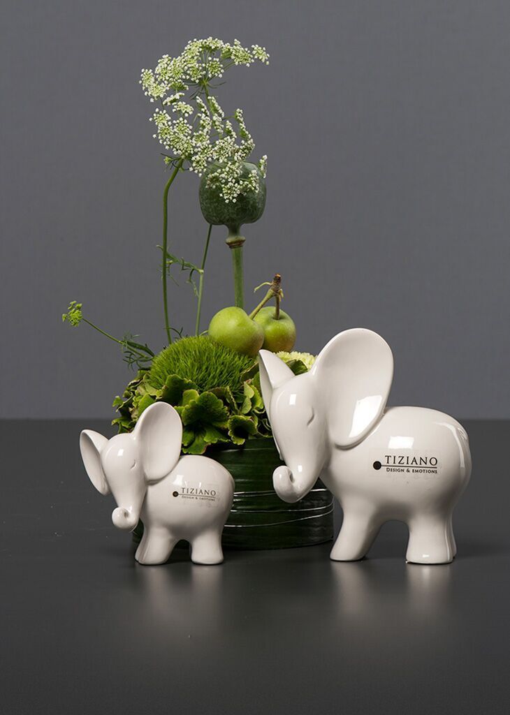 leon-dekoelefant-schauend Elefant Leon schauend 12cm