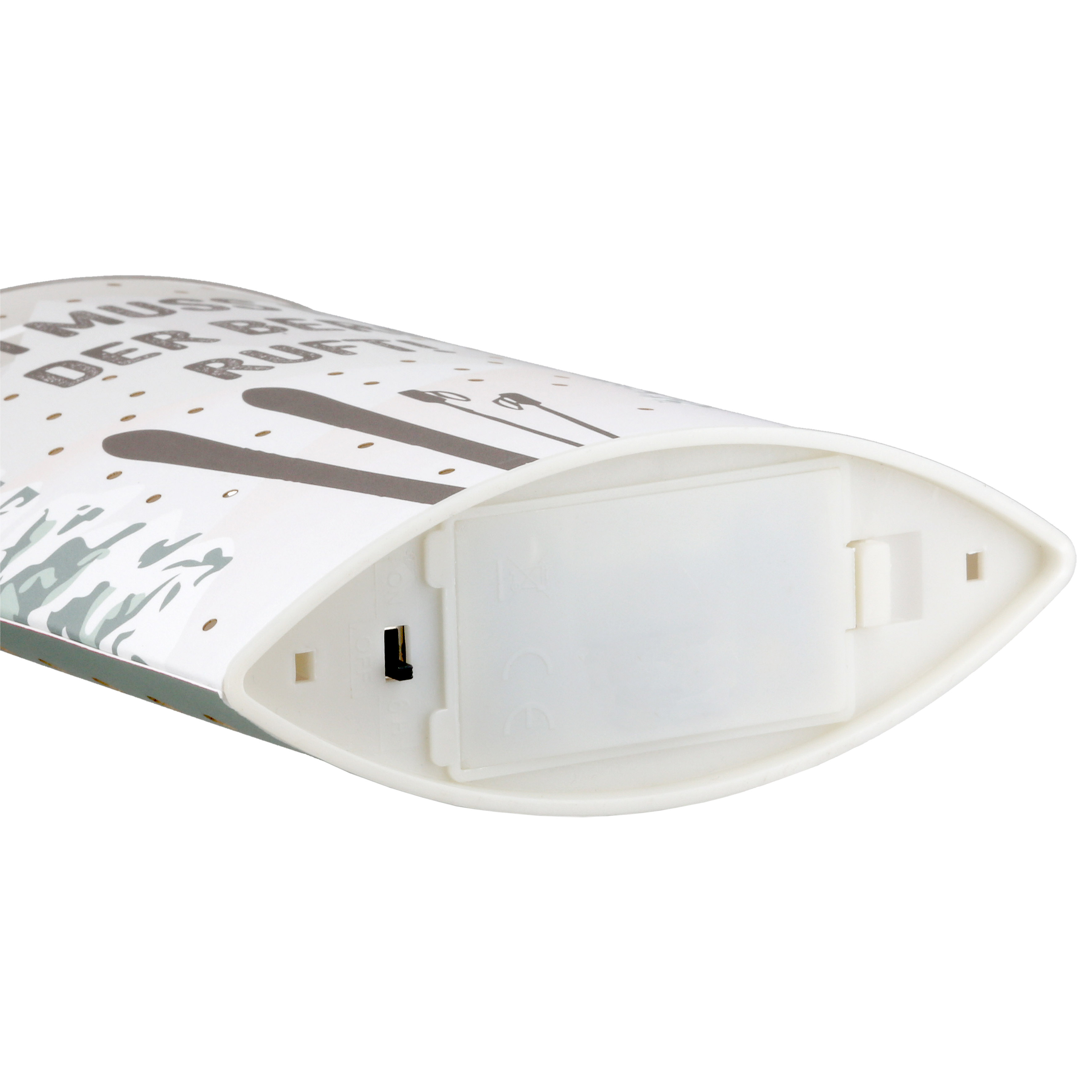 Dekoleuchte Schneevergnügen LED Papier weiß rohr, creme, kunststoff, bedruckt, geschenkfähig
