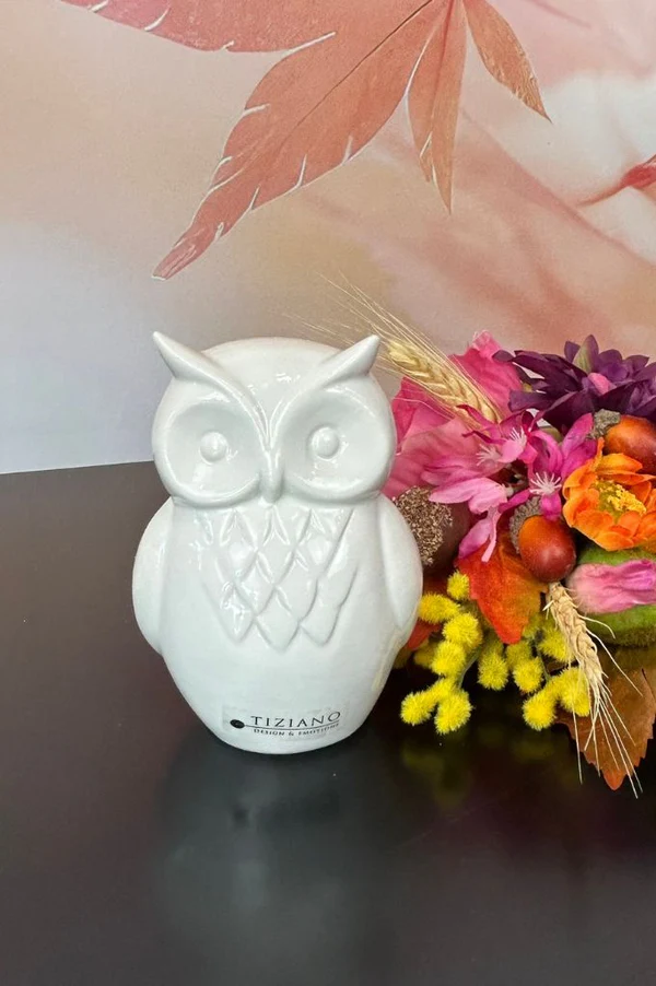 Eule Aurelia 7cm cremeweiß