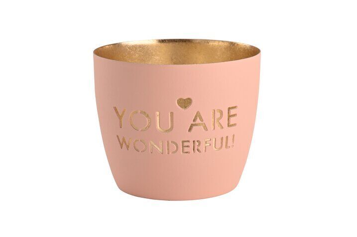 1145804076_1920x1920 Madras Windlicht M You Are Wonderful pastellrosa/gold
