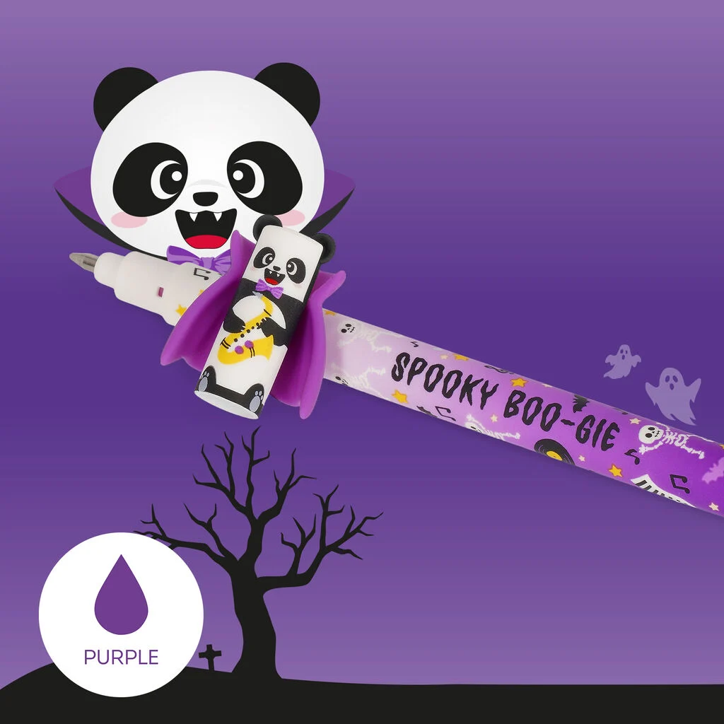 panda, buntstift, lila, gruselig, lanyard