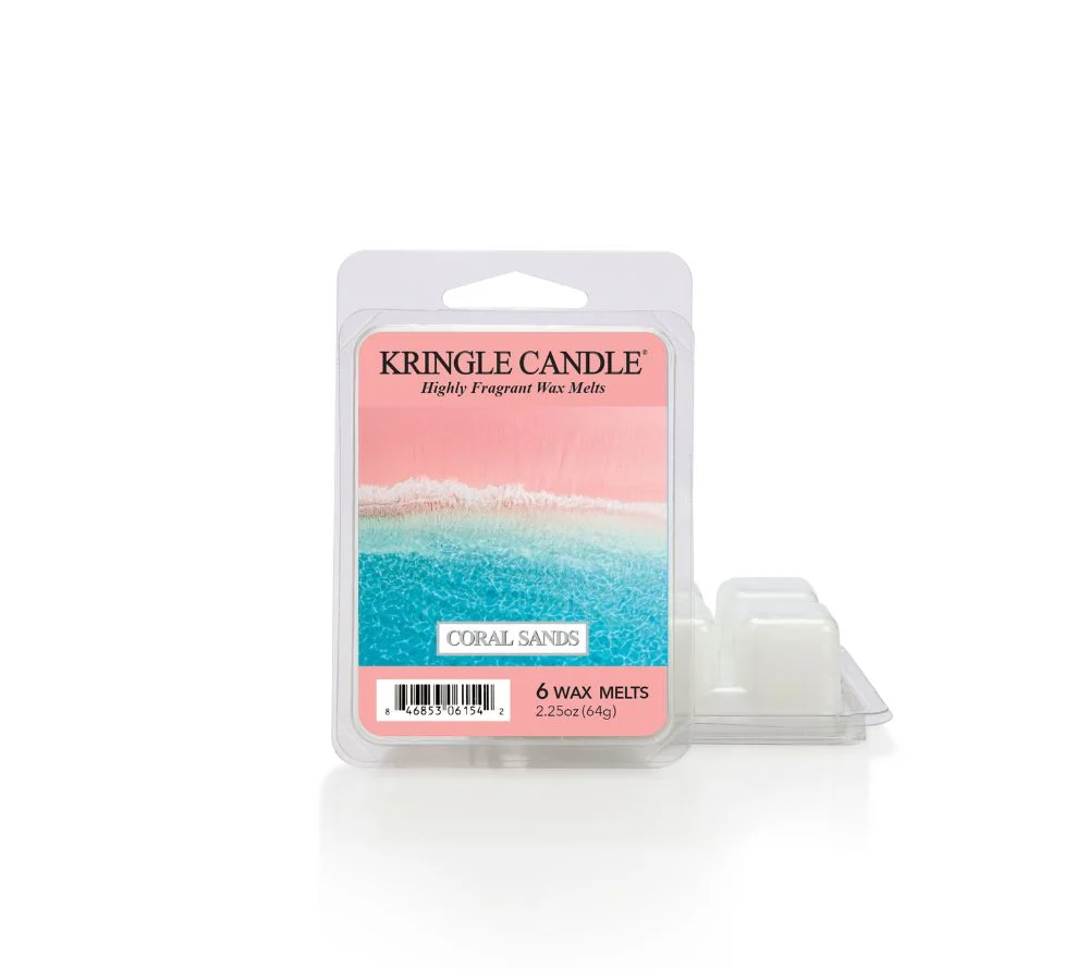 Coral Sands Wax Melts 64g Duftwachsschmelzen, Wachs-Melts, Korallenduft, 6er-Pack, Muschelverpackung
