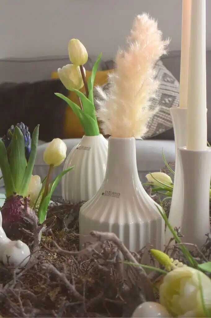 Nylan Vase Nylan cremeweiß Keramik 18cm