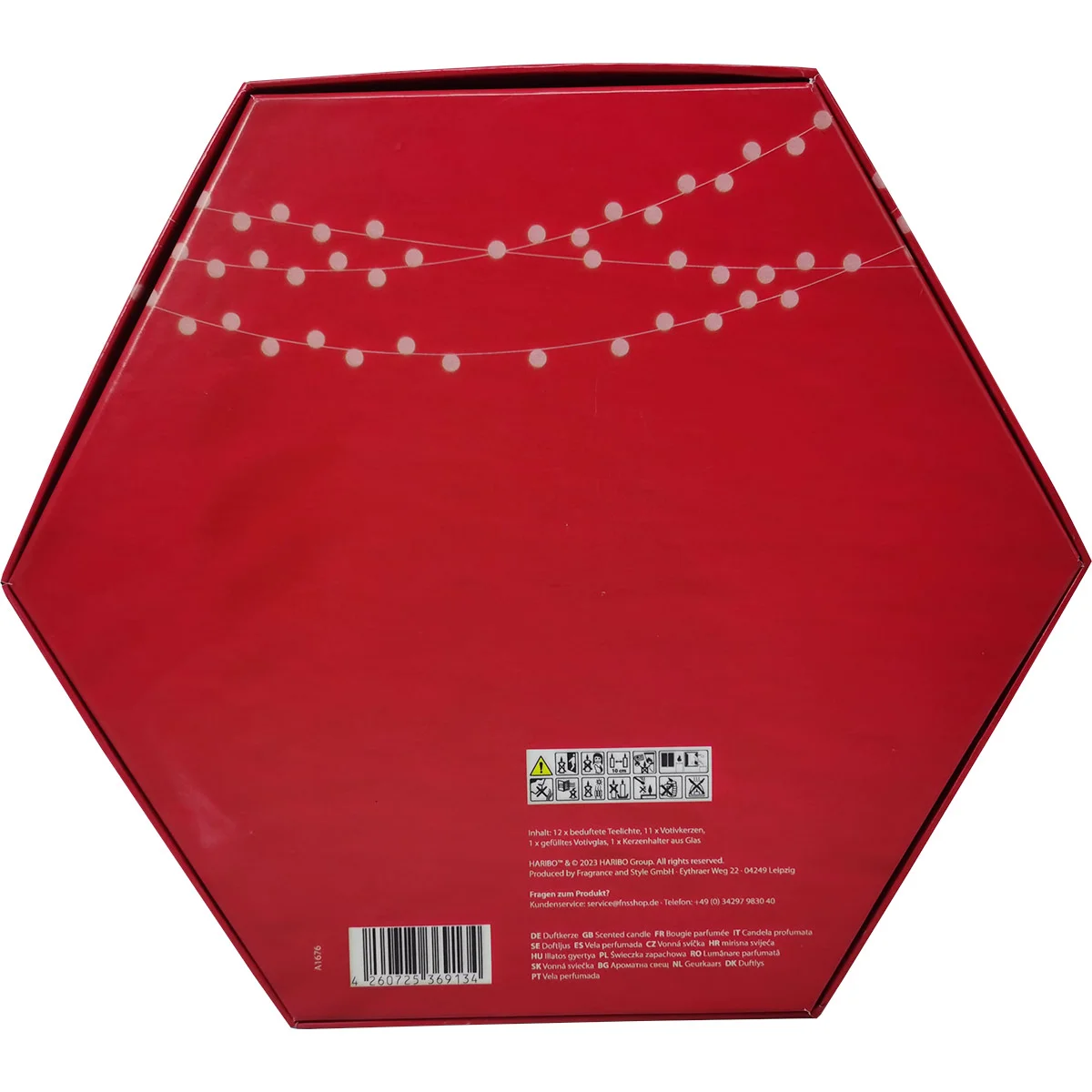Haribo™ Adventskalender 2025 mit Teelichtern und Votiven
