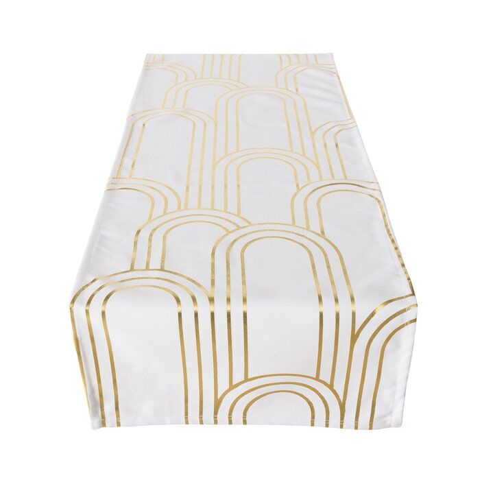 Freisteller_divers-0nE7iGpf-large Tischläufer Bogan weiß/gold Design 1