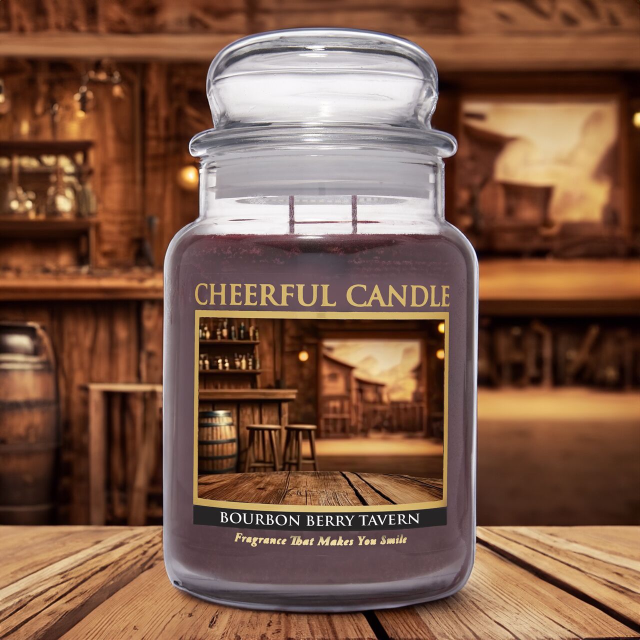 Cheerful-Candle-Bourbon-Berry-Tavern Bourbon Berry Tavern 680g