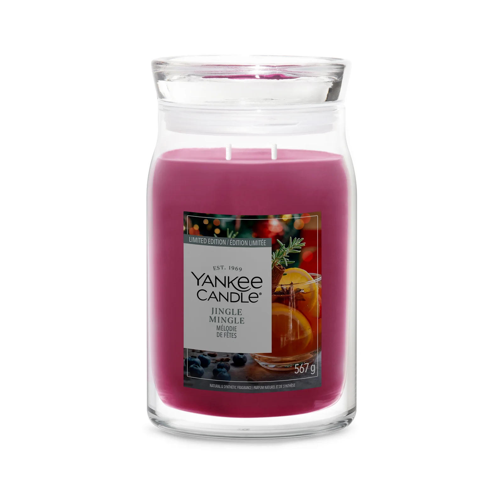 Jingle Mingle Signature Jar 567g 2-Docht Kerze, Votivkerze, Jingle Mingle, Pink, Glasgefäß