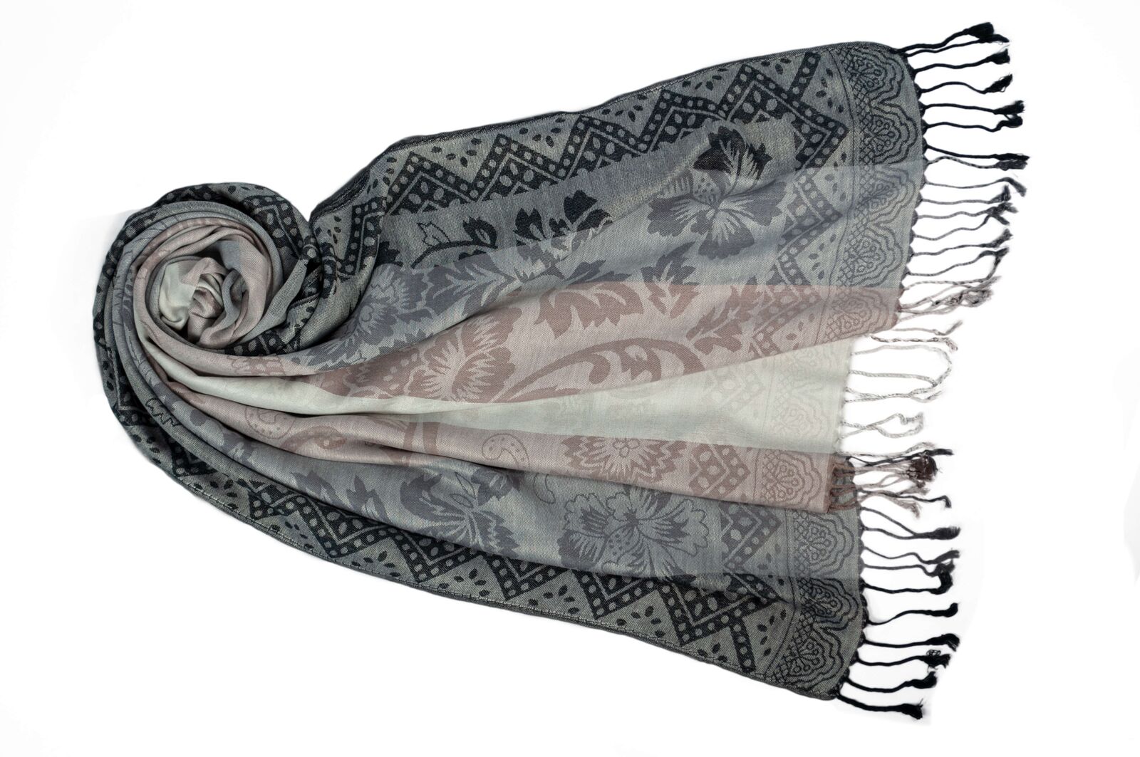 60550002-810 Jacquard Schal Acelya hellgrau 810