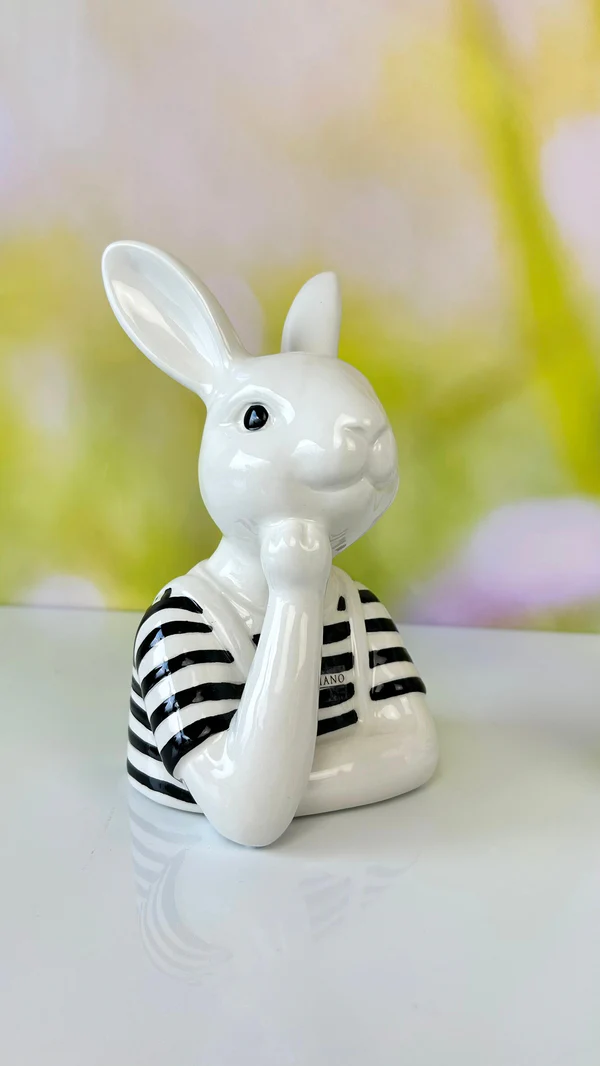 Büste Hase Enzo 24cm schwarz creme Büste Hase Enzo 24cm schwarz creme