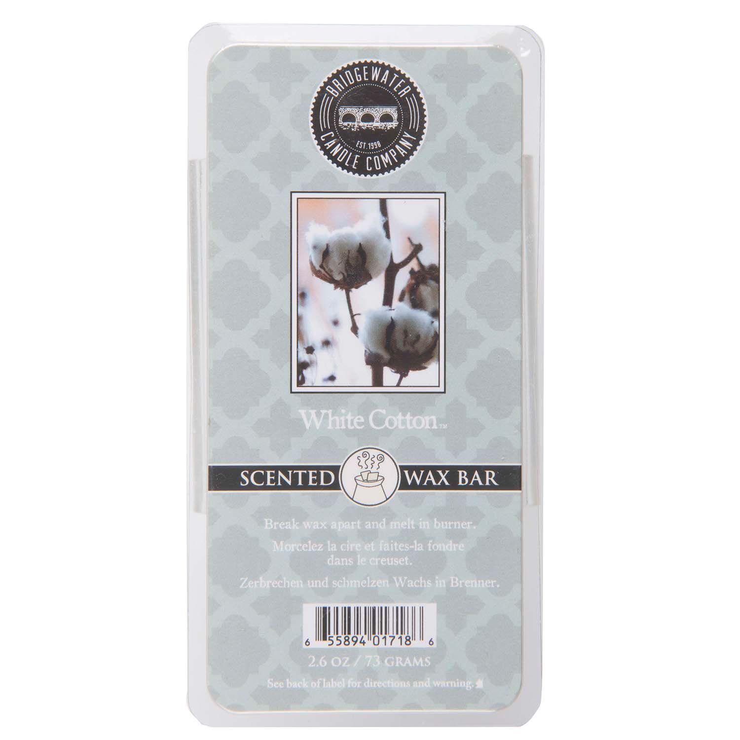 White Cotton Wax Bar 73g