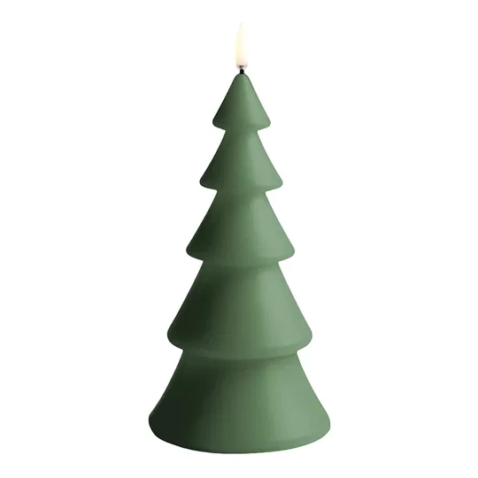Kerzenform, Baum, Weihnachtsbaum, grünesWachs, Tannenzapfenform