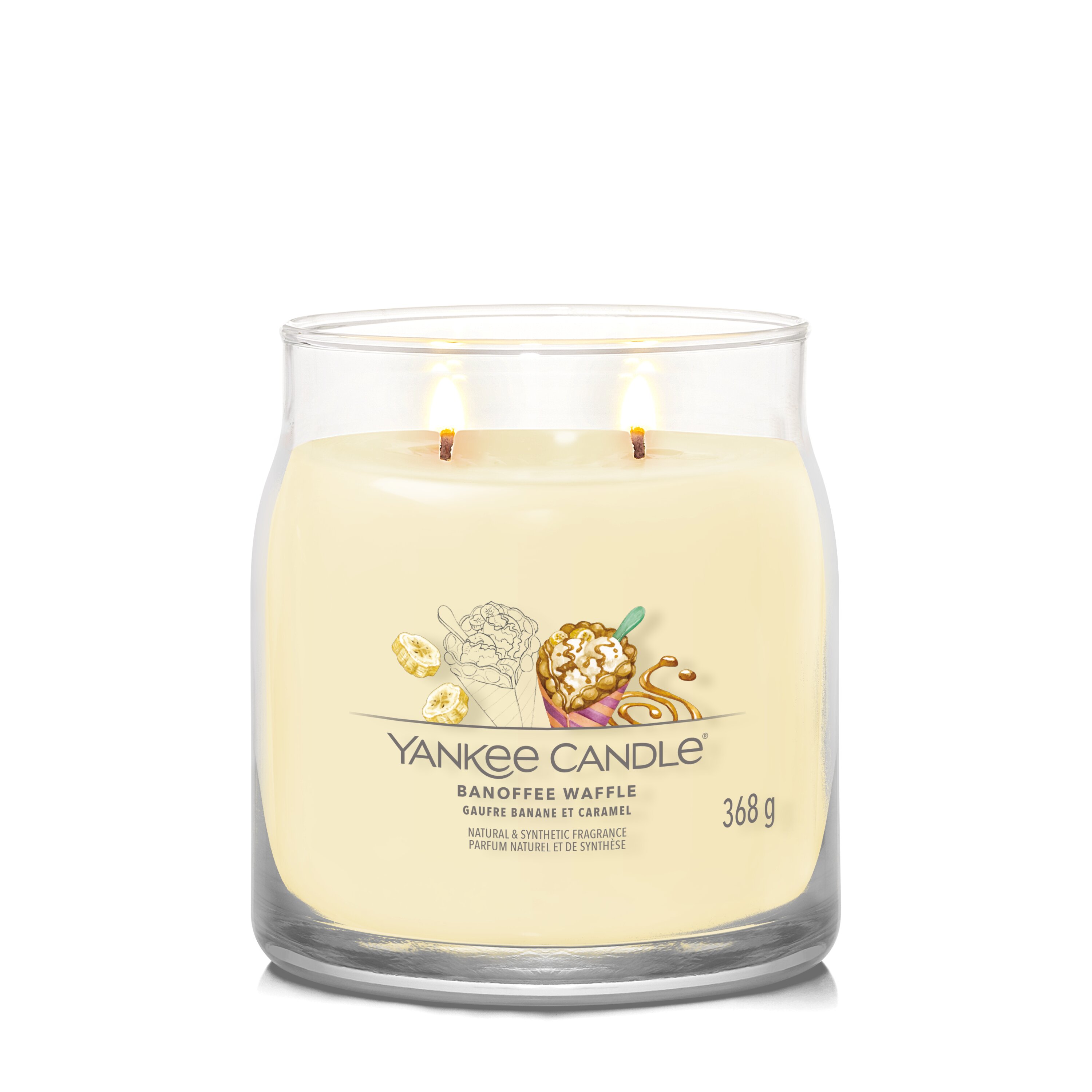 Banoffee Waffle Signature Medium Jar 368g 2-Docht