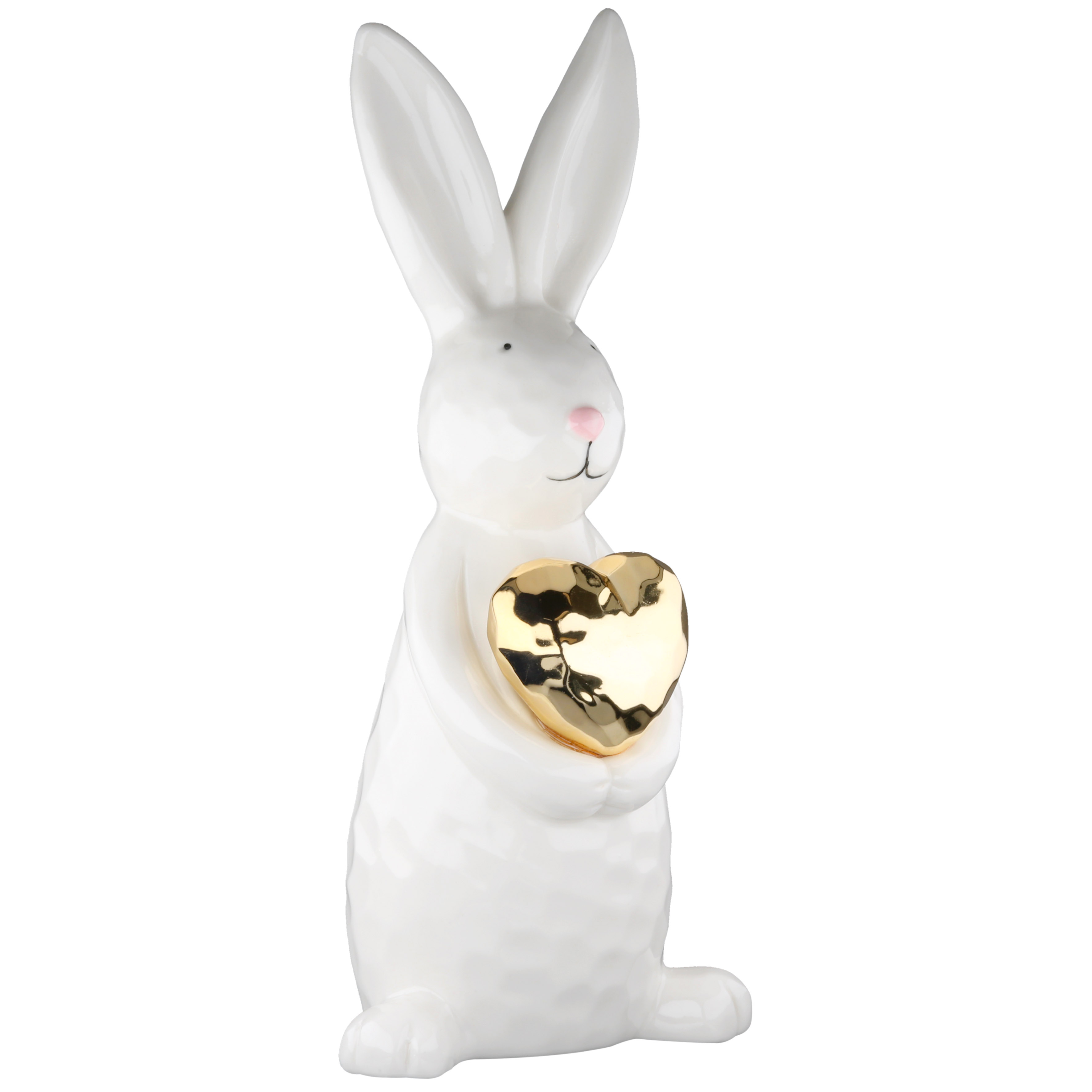 Dekofigur Hase Hoppy Keramik weiß 21,5cm Dekofigur Hase Hoppy Keramik weiß 21,5cm