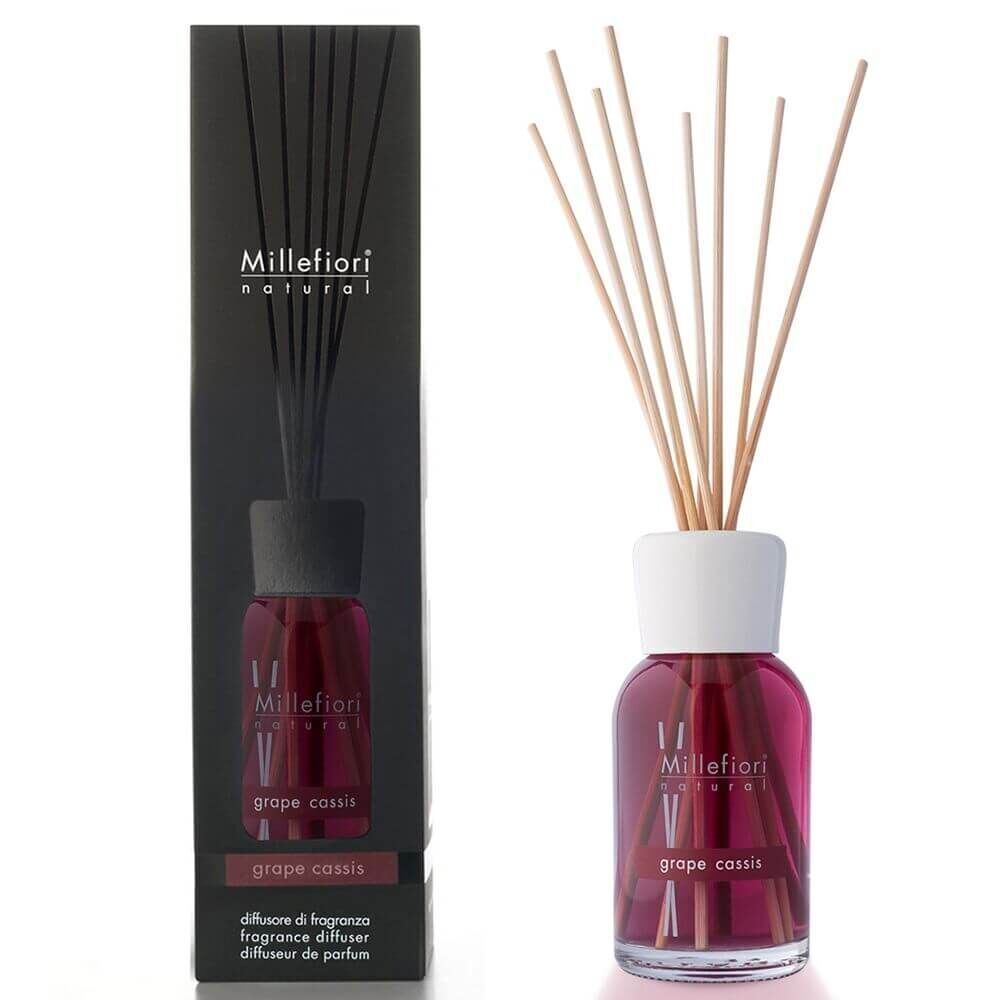 7MDGC-3-NATURAL-FRAGRANCES-STICK-DIFFUSER-100-ML-GRAPE-CASSIS Grape Cassis - Natural Stick Diffuser 100ml - Millefiori