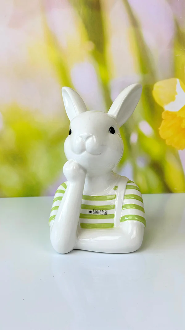 Büste Hase Enzo 24cm grün