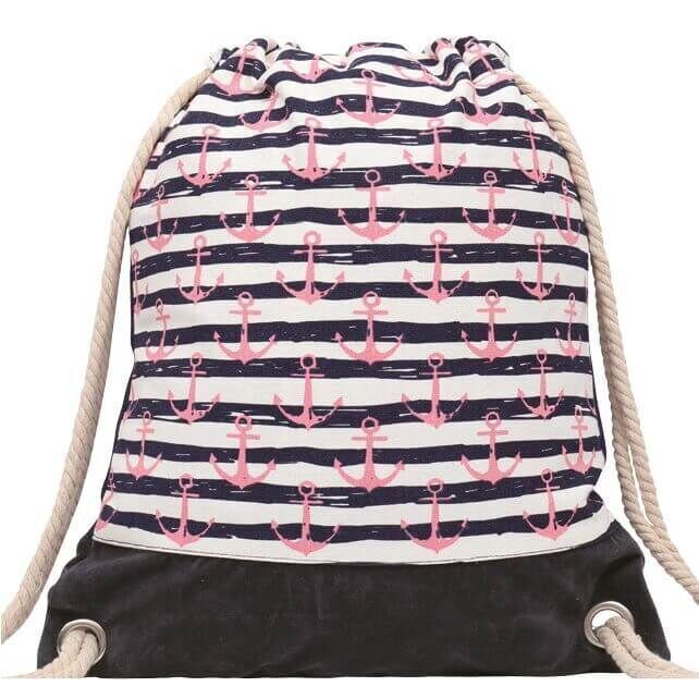 Turnbeutel 011 kleine Anker Pink