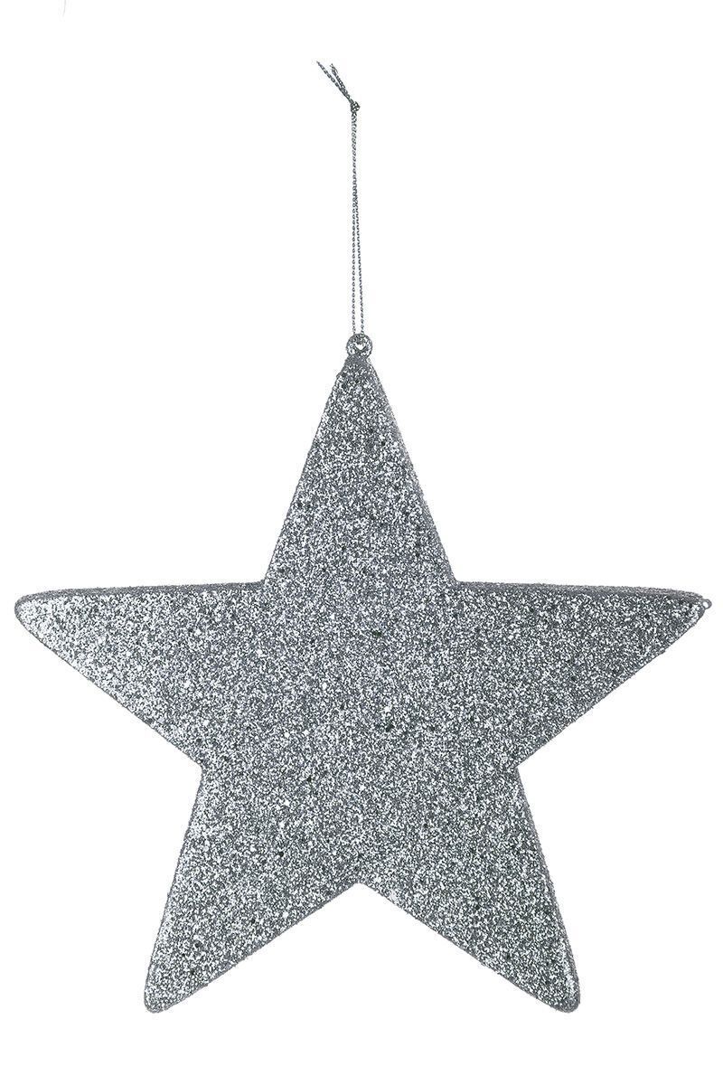 Deko Hänger Shine Stern silber 19cm Sternsymbol, Symbol