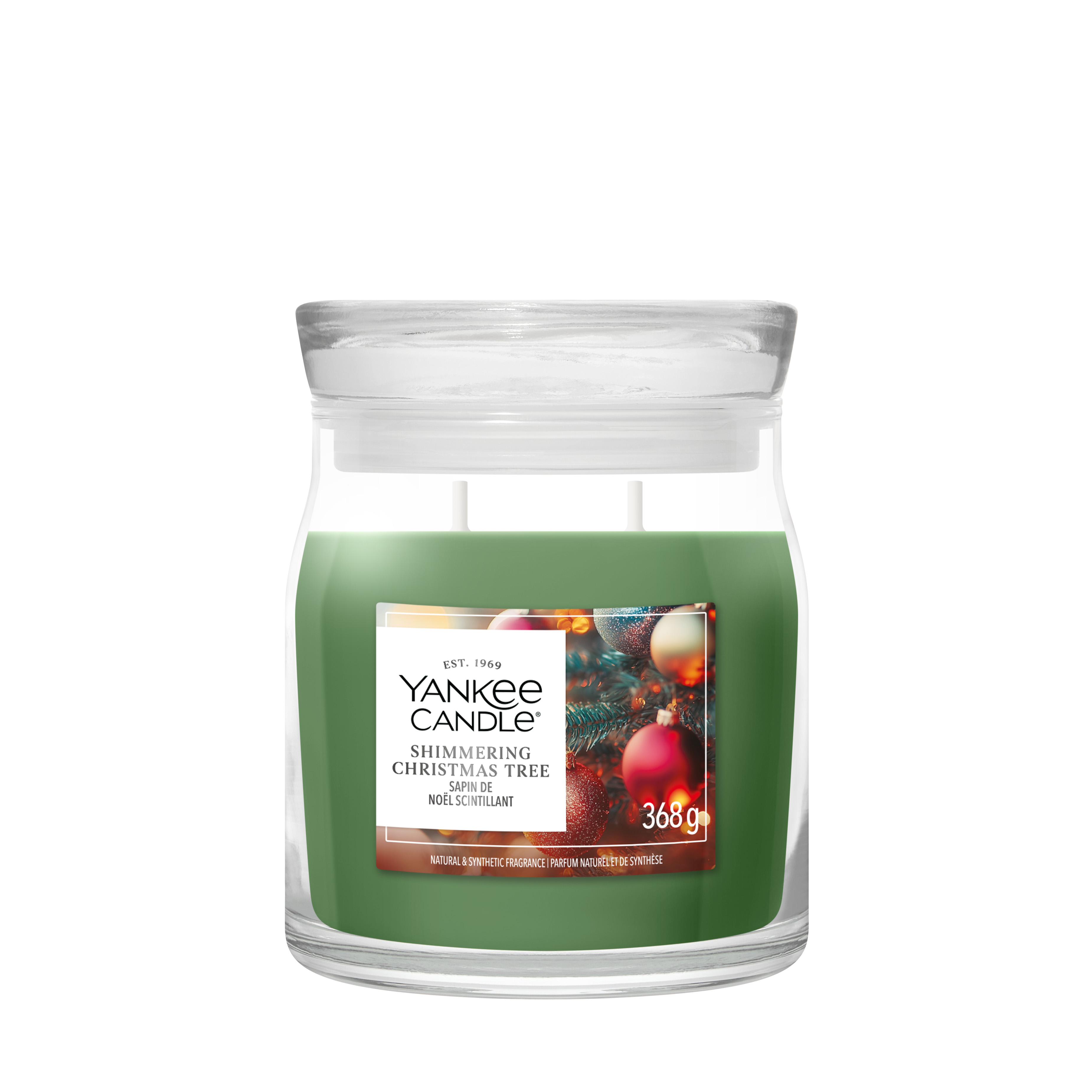 Shimmering Christmas Tree Signature Medium Jar 368g 2-Docht
