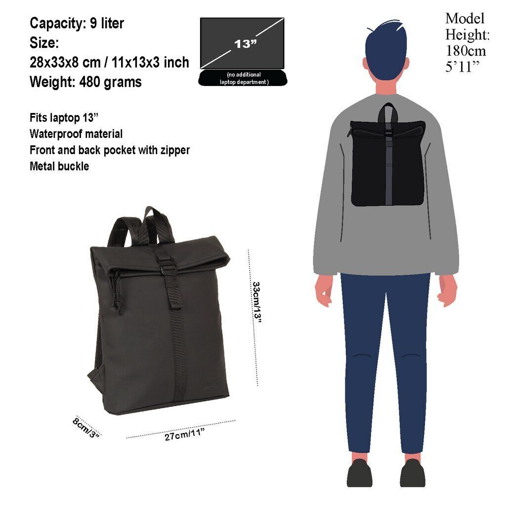 new-rebels-mart-rolltop-rucksack-schwarz-small-ii Mart - Los Angeles Rolltop Mini Rucksack neon grün