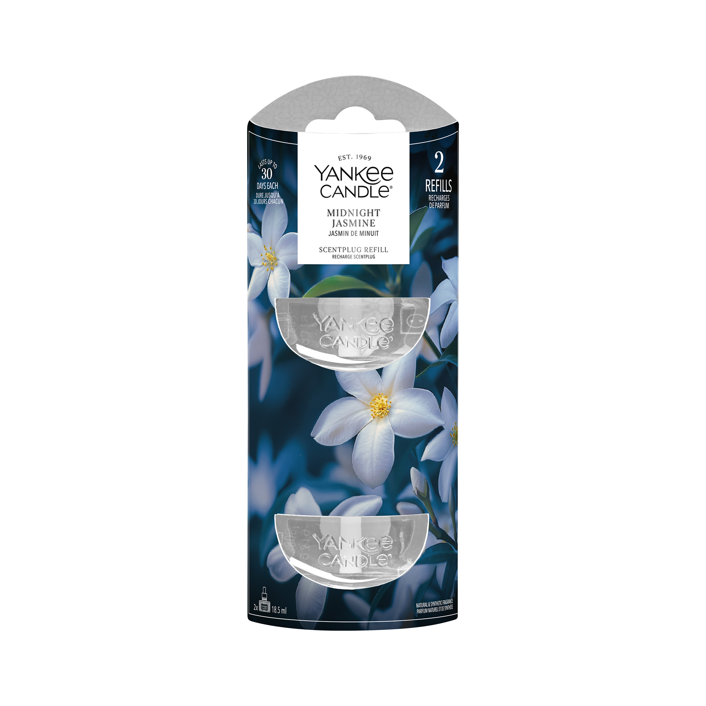 Duftkerze, Mitternachtjasmin, Wachswiederbefüllung, Zwei Nachfüllungen, Yankee Candle