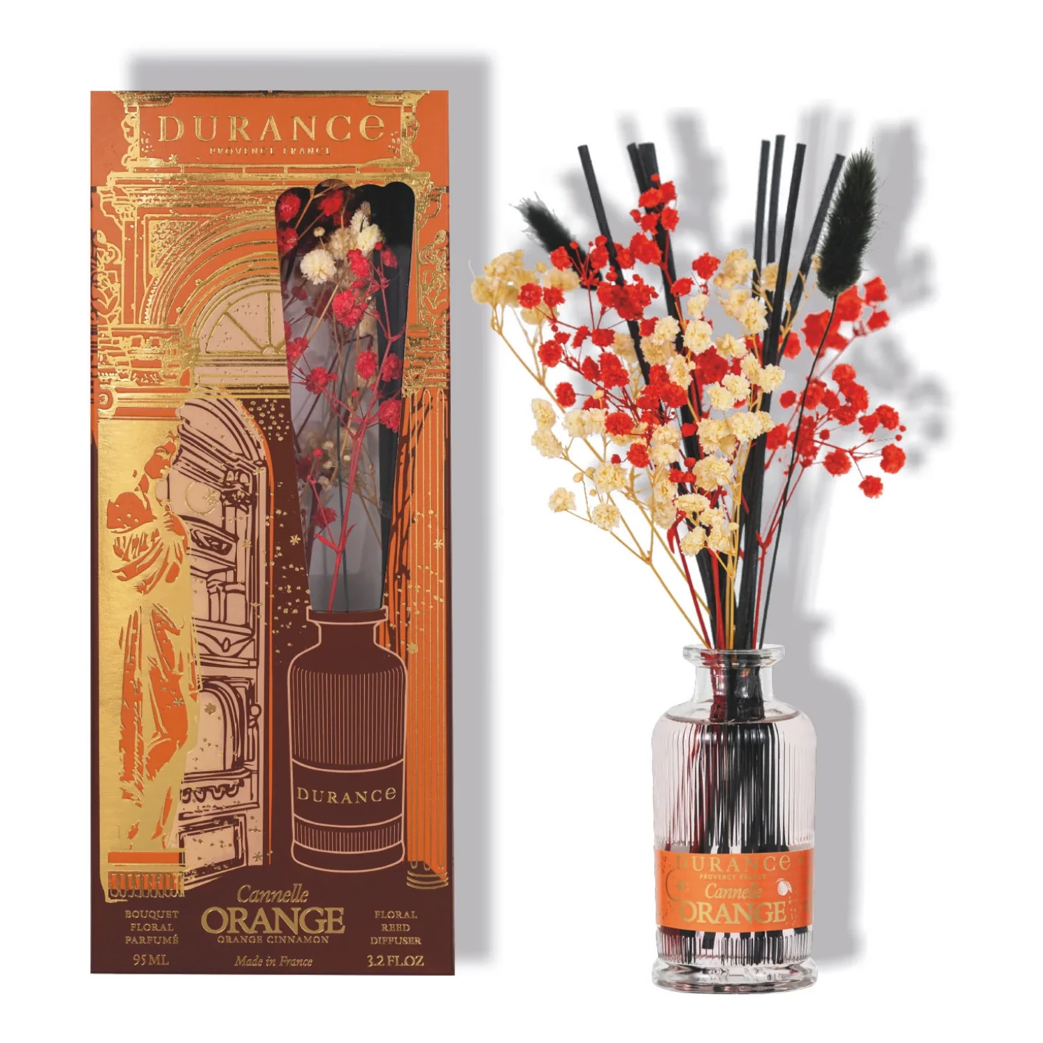Duftstrauss 95 ml Zimt-Orange von Durance parfum, diffuser, orange, bouquet, flakon
