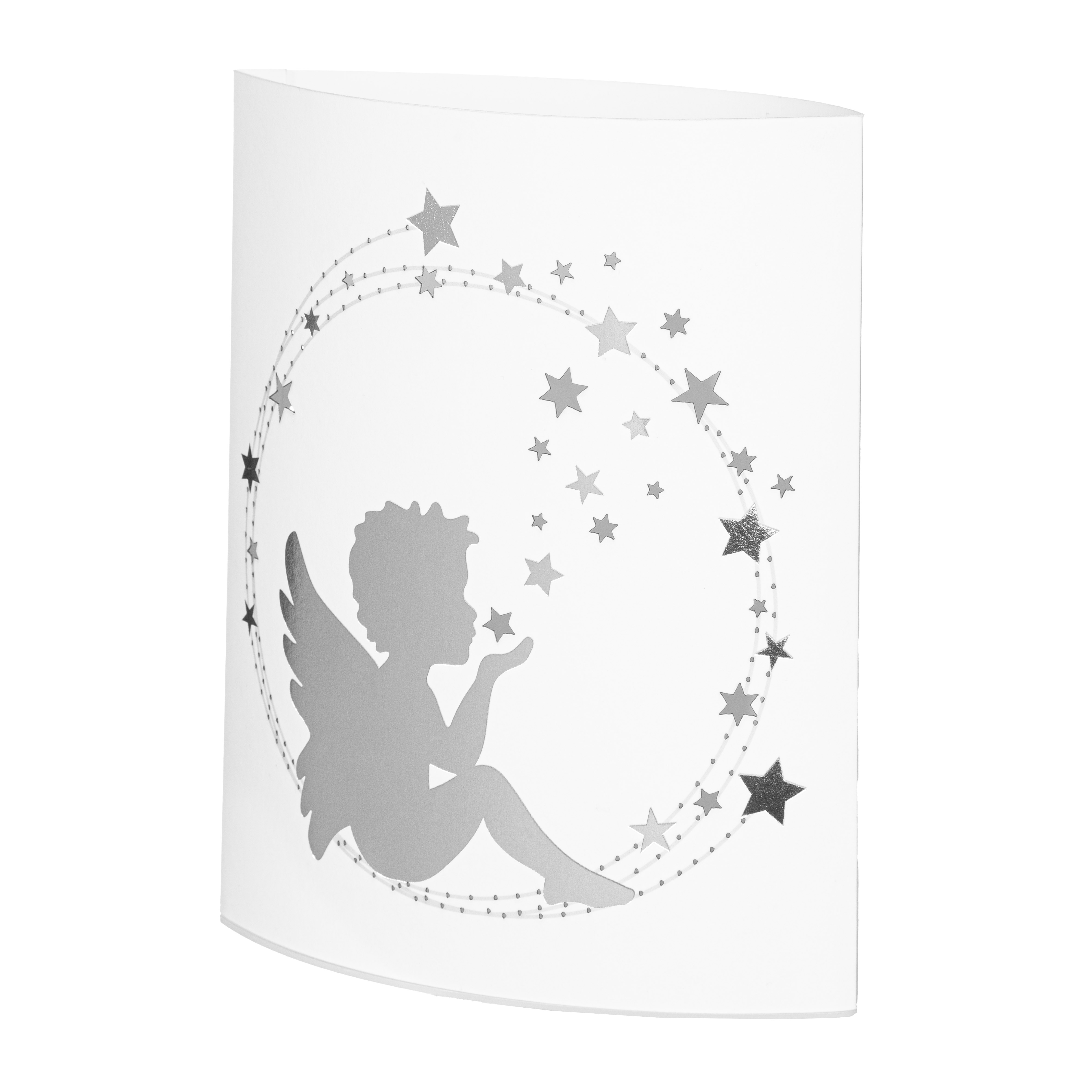 Dekoleuchte Engelszauber LED Papier silber