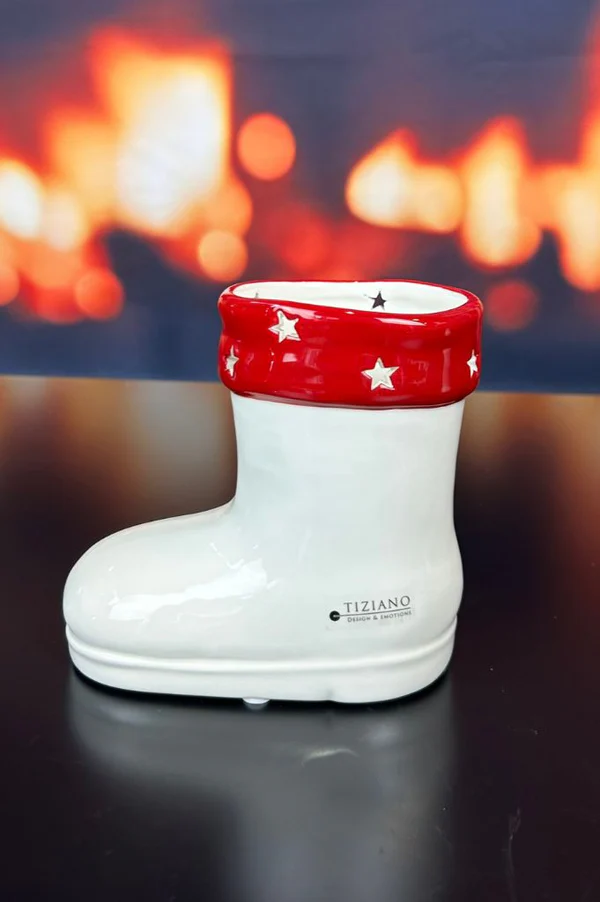 Kübel Stiefel Armani 12cm rot/cremeweiß