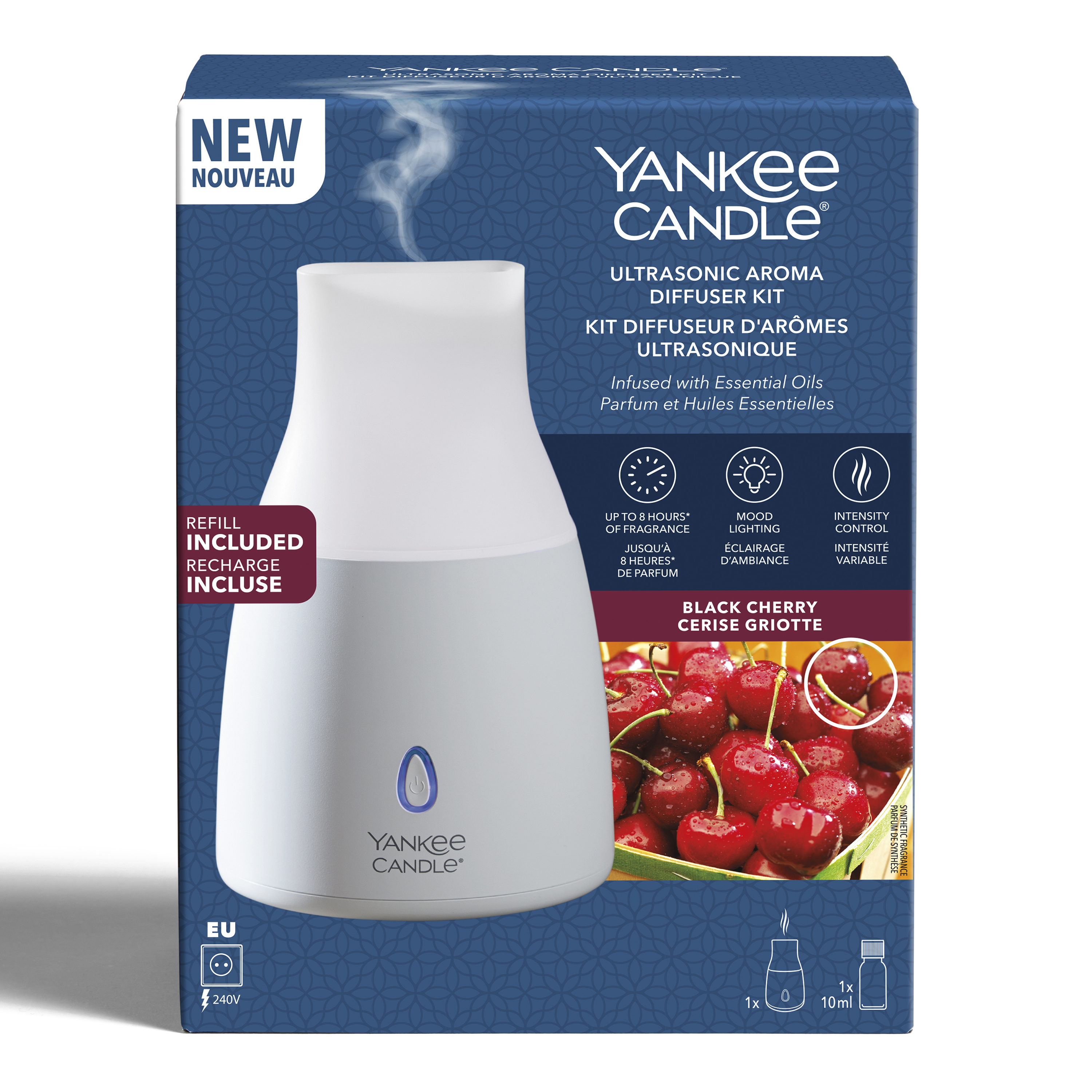 Ultrasonic Aroma Diffuser Starter Kit - Black Cherry