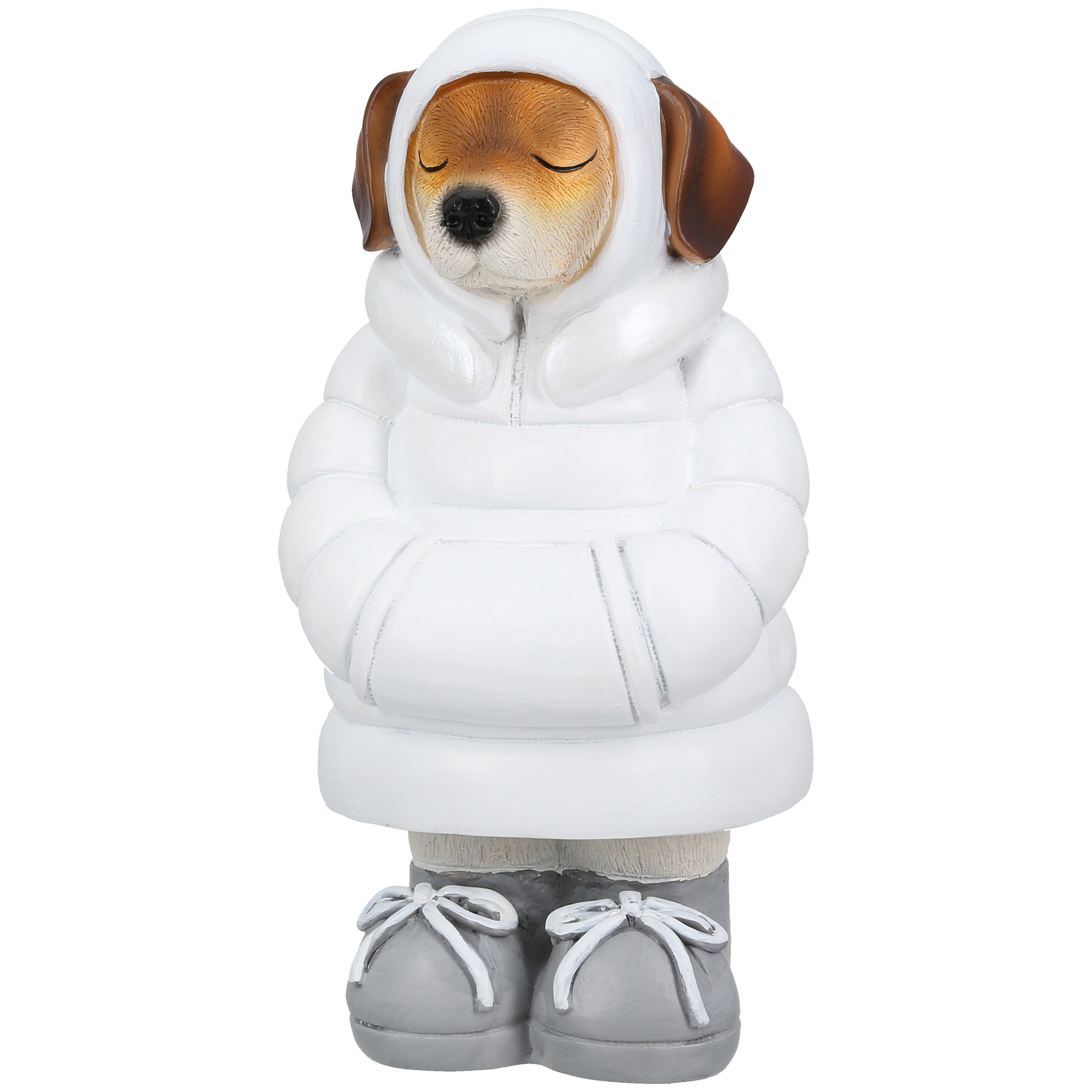 Hund, Schneeanzug, Hoodie, Stiefel, Figur