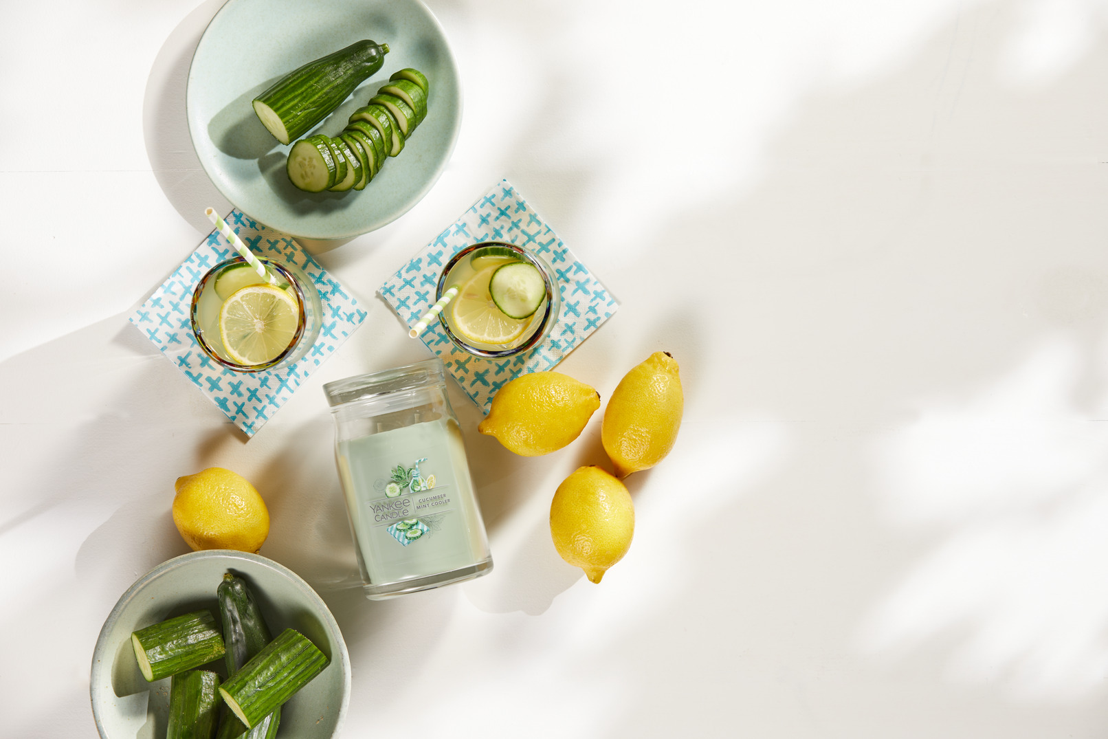 Cucumber Mint Cooler 37g Glasvotivkerze 3er Pack