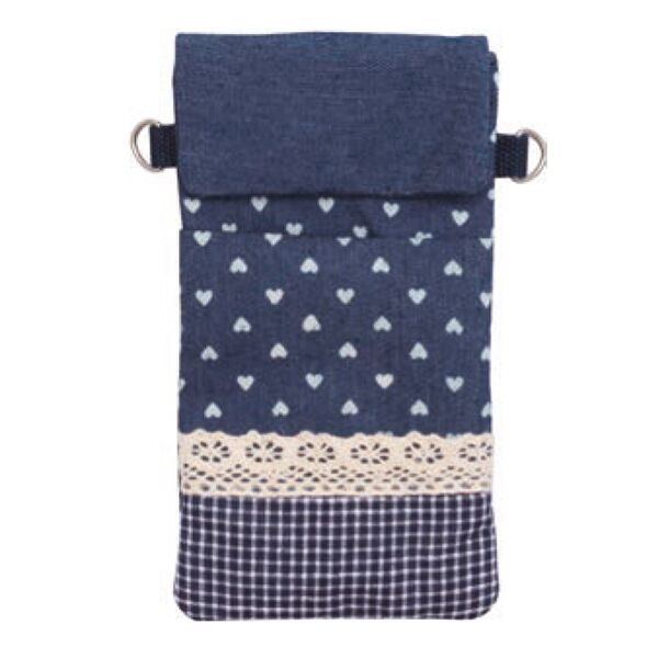 2022-266-034 Patchwork Handytasche Umhängetasche (navy 034)