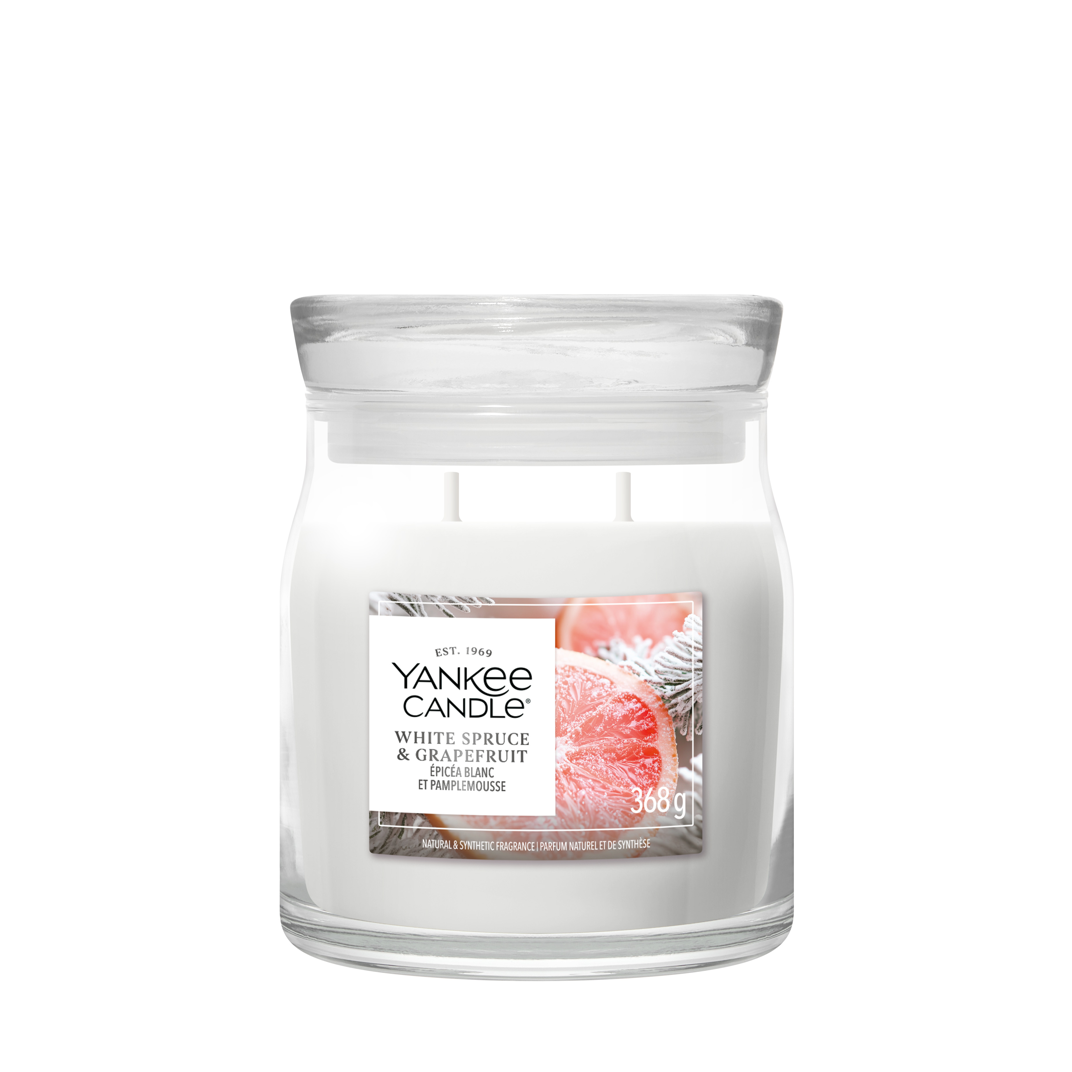 White Spruce & Grapefruit Signature Medium Jar 368g 2-Docht