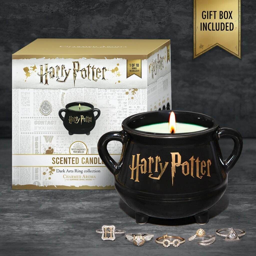 Harrry-Potter-Hexenkessel-Charmed-Aroma-Duftkerze-mit-Schmuck-3 Harry Potter Hexenkessel Kerze (Ring)