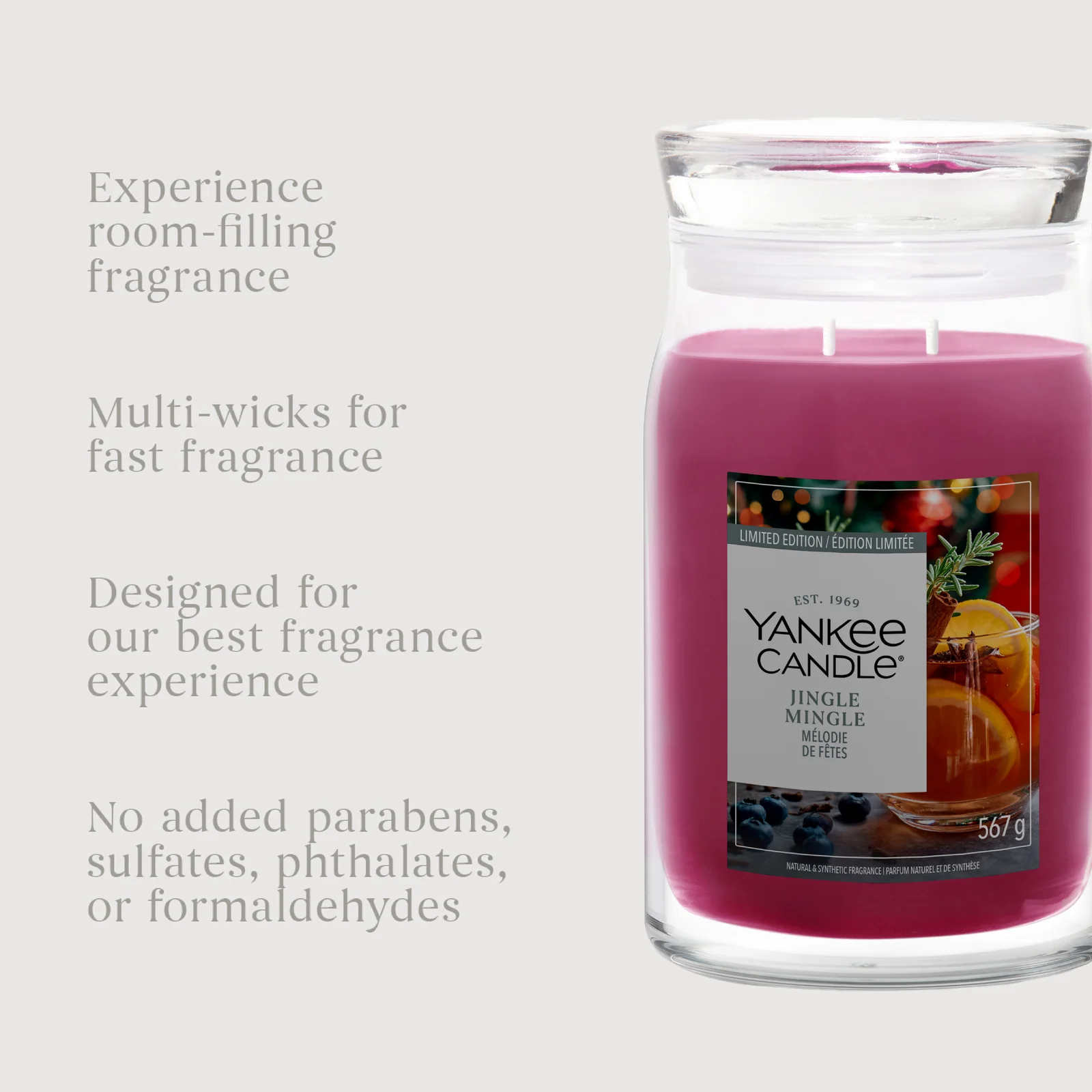 Kerzen, rosa Kerze, Glas Kerze, Yankee Candle, Etikett