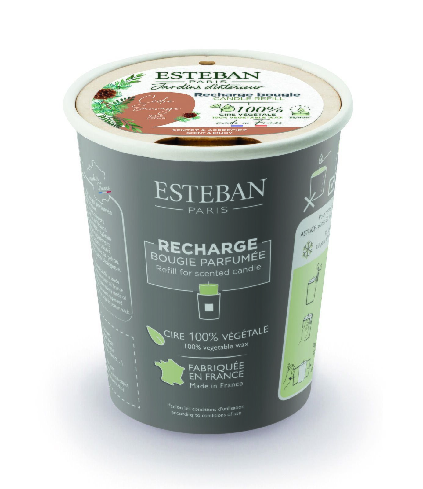 BCS-005_1 Wilder Zeder Nachfüller für Duftkerze 180g