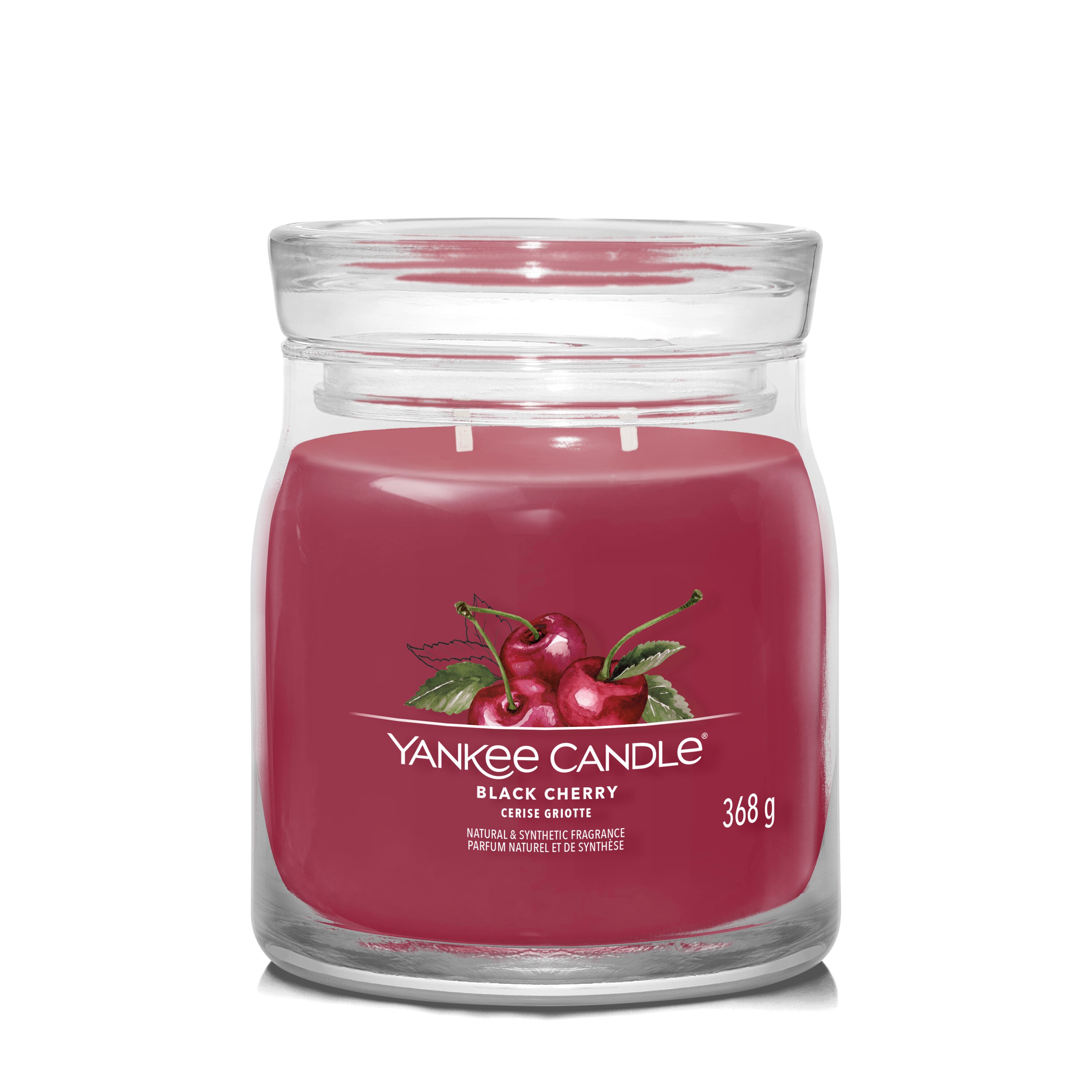 Black Cherry Signature Medium Jar 368g 2-Docht