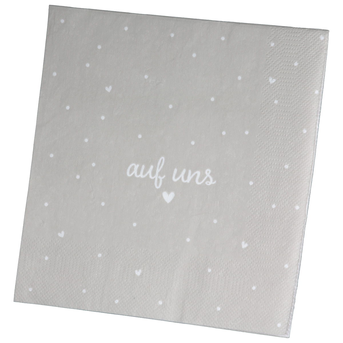 Serviette Auf Uns beige