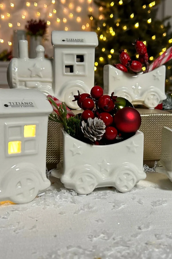 Deko Zug Lukas 3tlg LED cremeweiß Deko Zug Lukas 3tlg LED cremeweiß