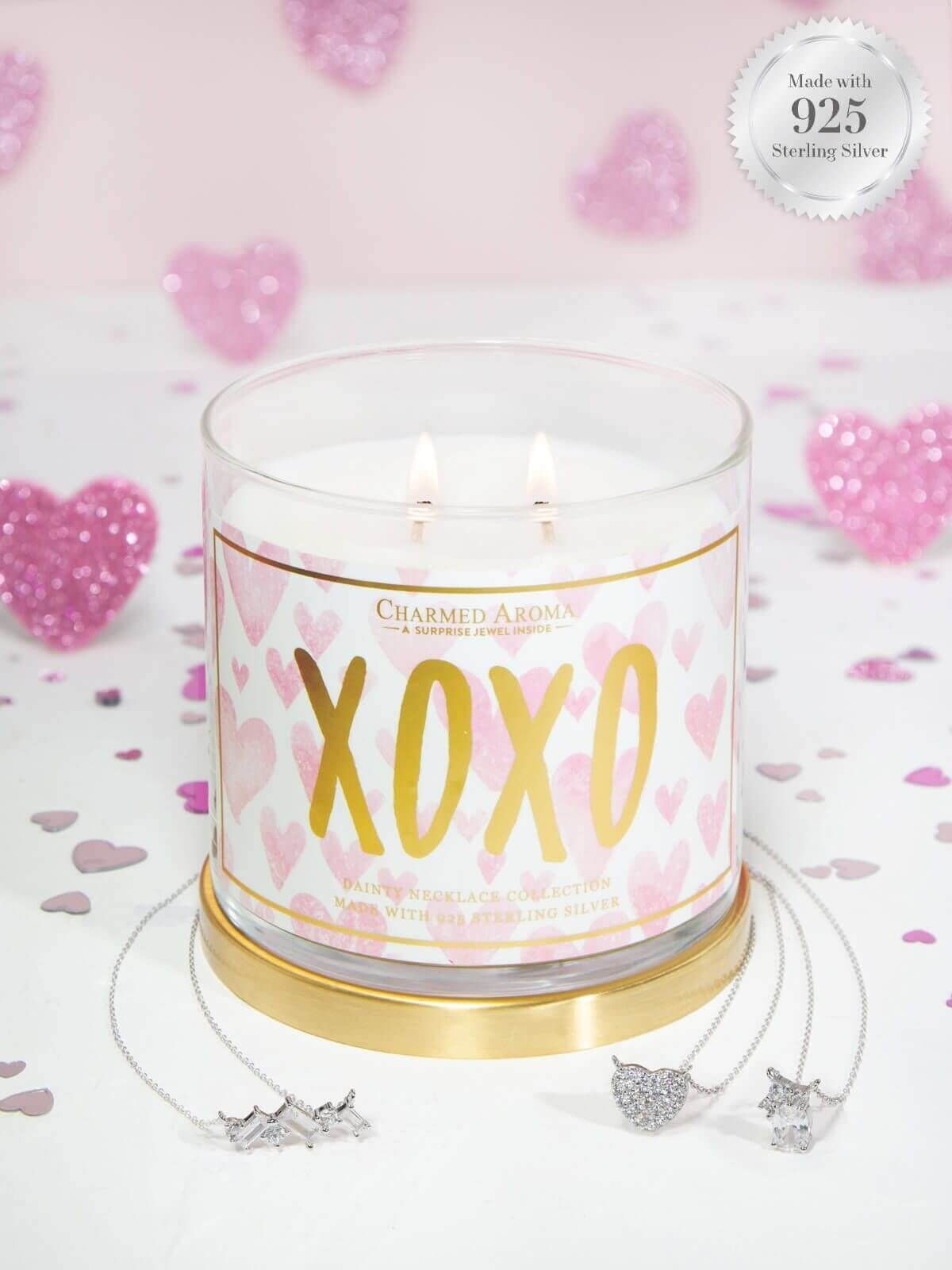 xoxo-925 Valentinstag Kerze (Halskette)
