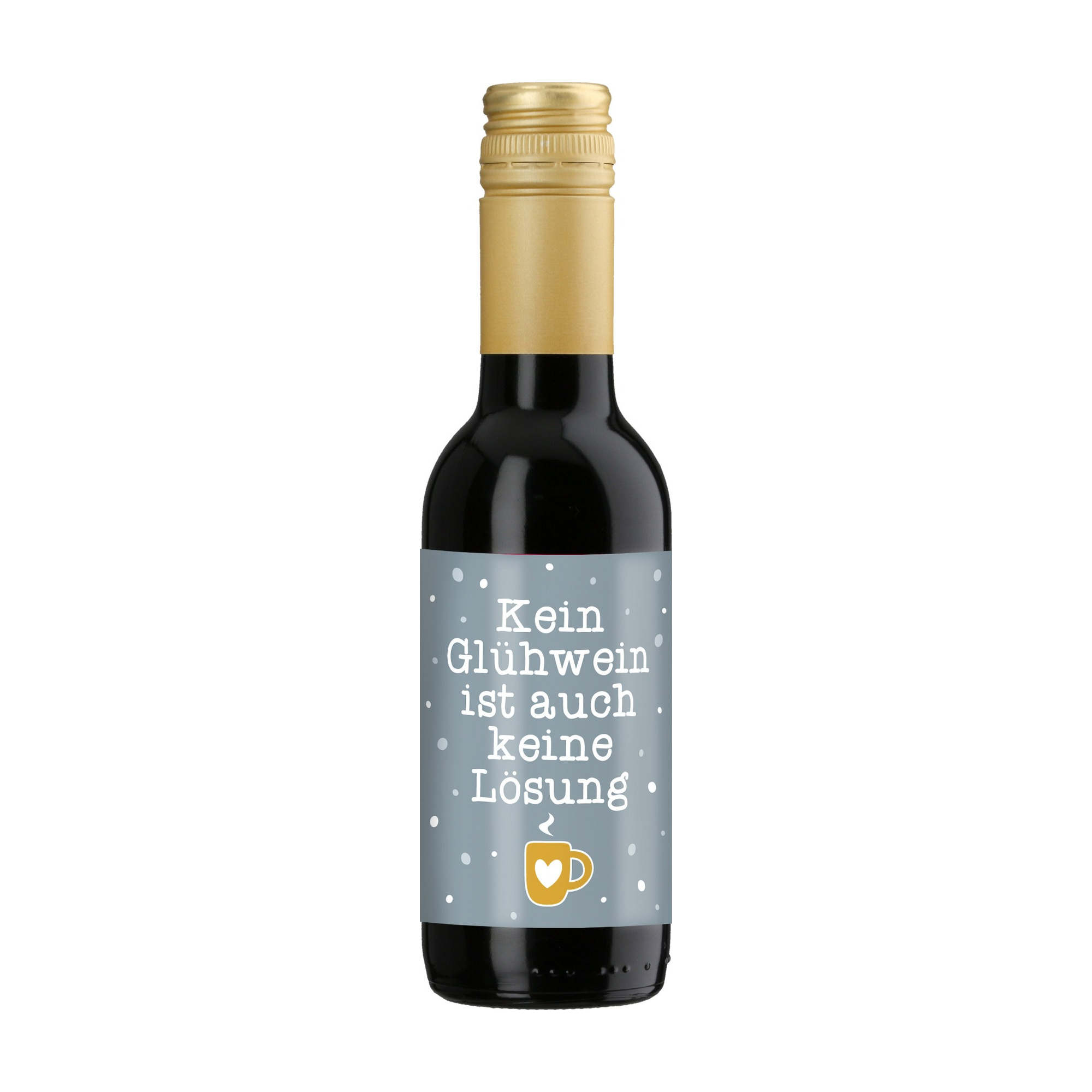 Glühwein, Wein, Flasche, Etikett, Becher