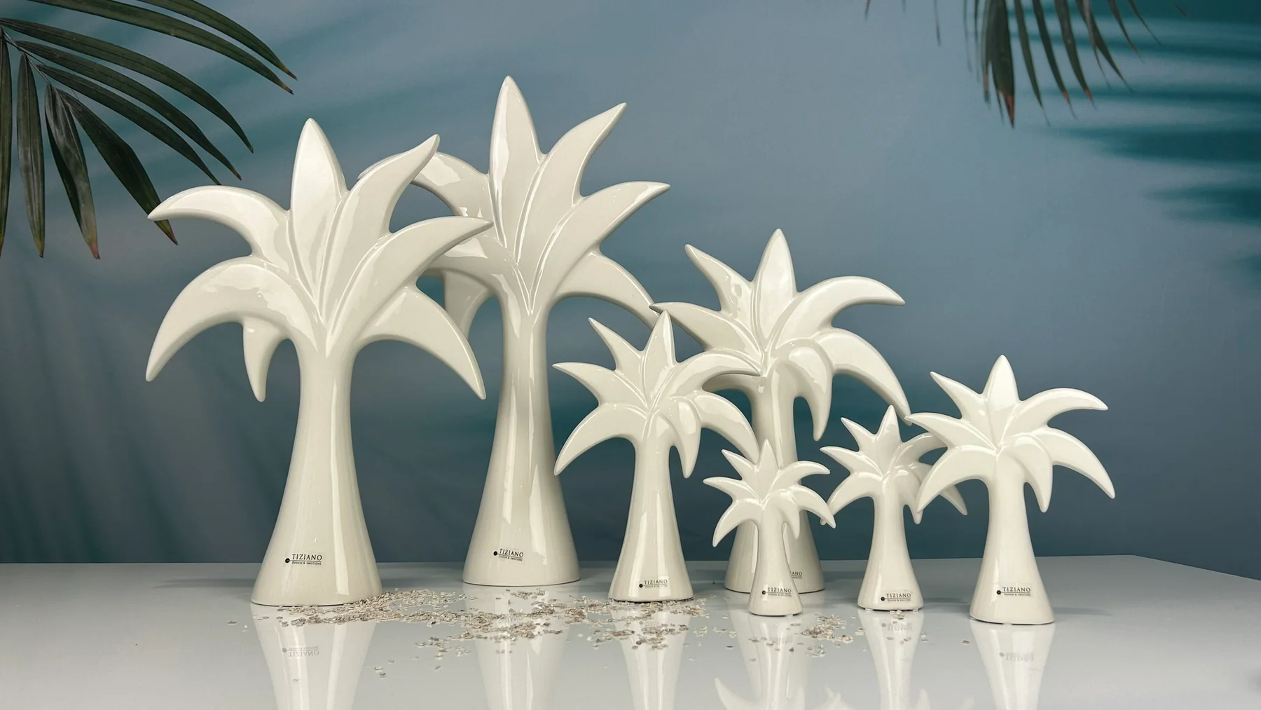 Deko Palme Guano cremeweiß 19cm