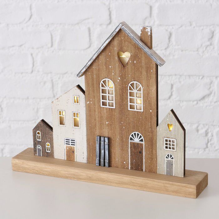 Dekoaufsteller Houses LED Variante 1