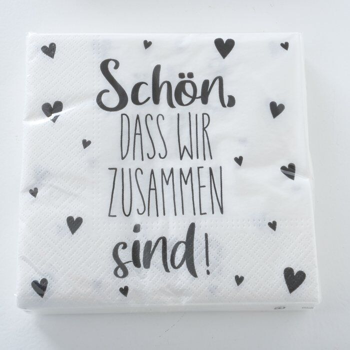 Serviette Schön weiß 20 Stück Design 1