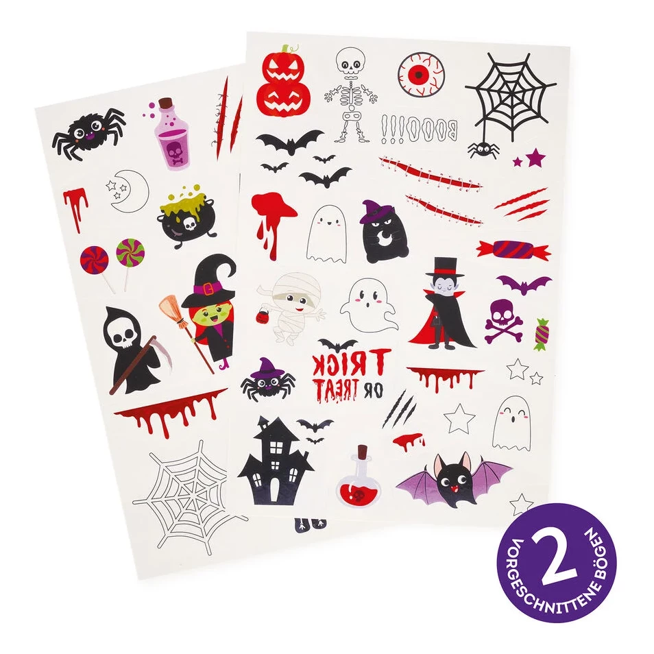Halloween stickers, Spirits, Ghost, Spider web, Bats