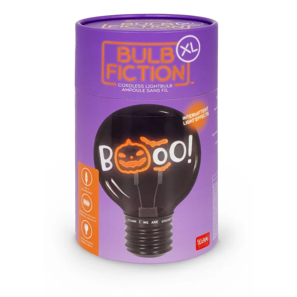 Deko-Tischlampe in Glühbirnenform - Pumpkin Booo - Bulb Fiction Glühbirne, Deko-Glühbirne, Licht, kabellose LED, XL