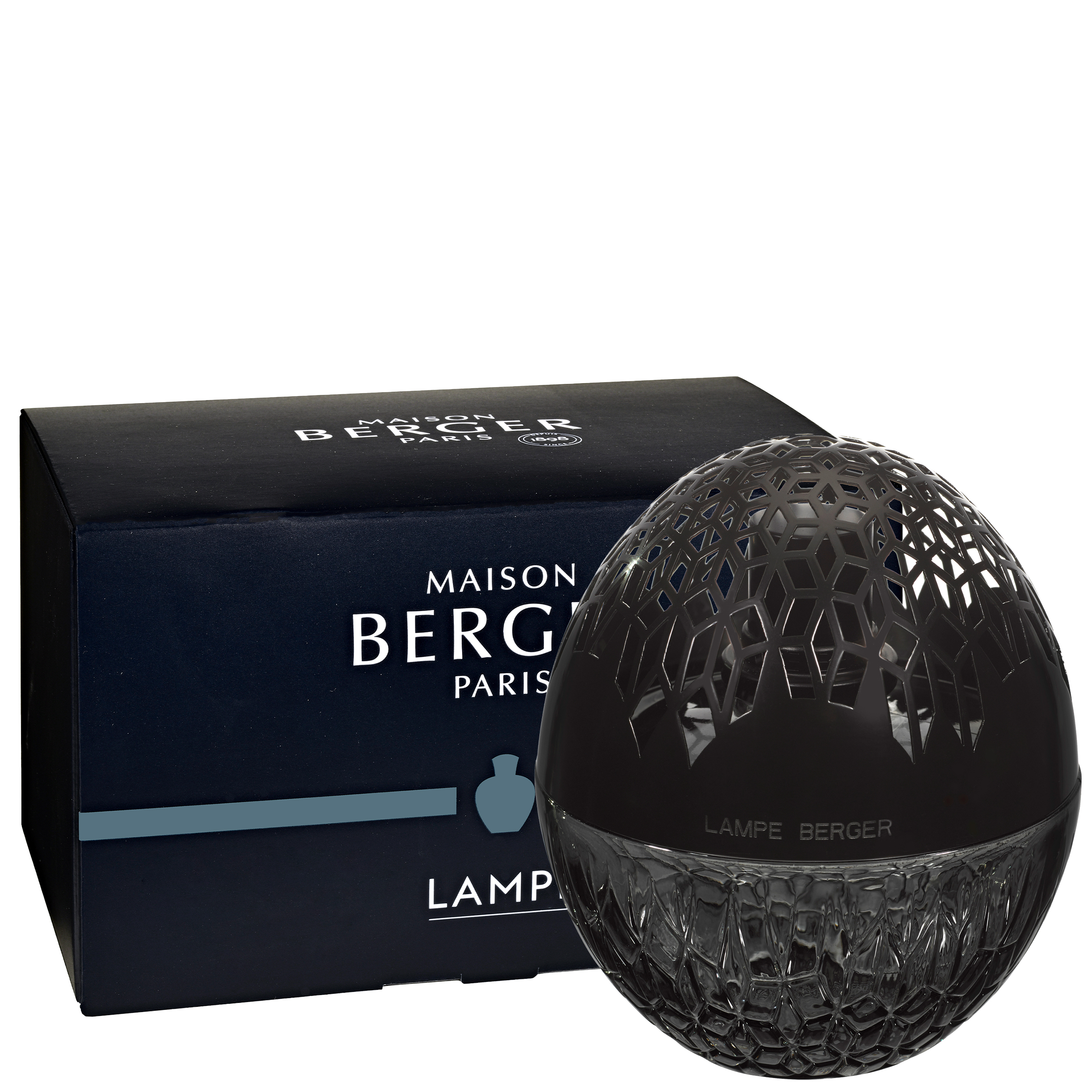 Lampe, Lampe Berger, Kugel, Glaskorpus, Schwarz