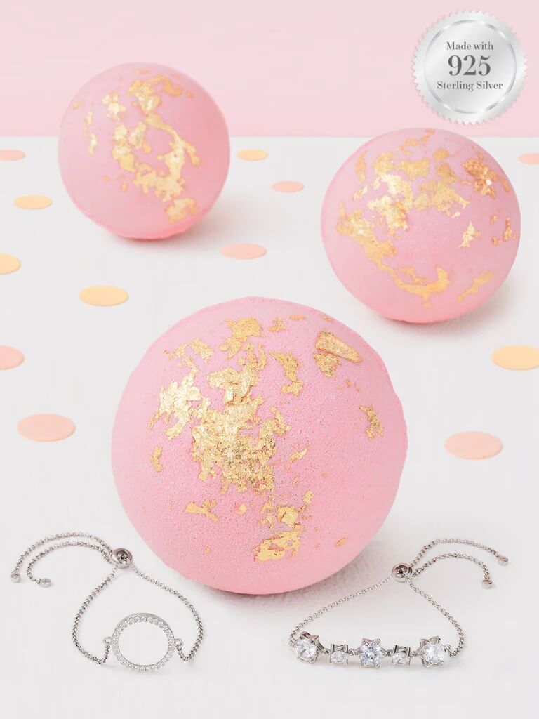 Pink Gold Flake Badebombe (Armband)